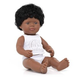 Lalka chłopiec Afroamerykańczyk 38cm Miniland Doll